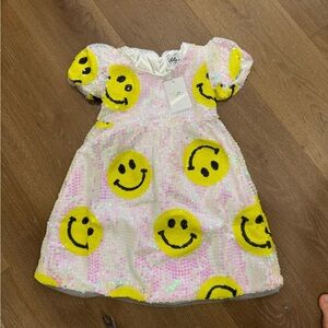 Lola + The Boys Sequin Dress with Yellow and Pink Accents